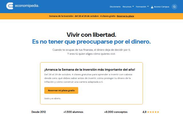 Startseite von Economipedia
