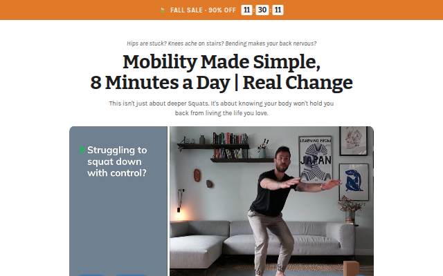 8 Minute Mobility Reset storefront