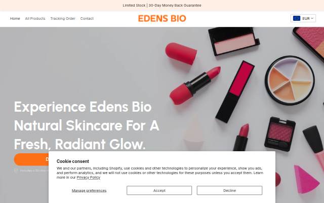 EDENS BIO storefront