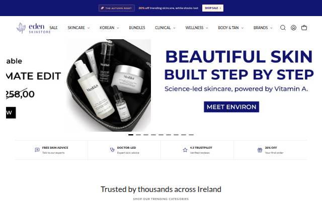 Eden Skinstore storefront
