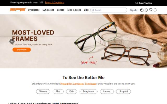 Shop Eyeglasses Online for Your Perfect Fit storefront