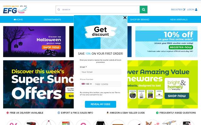 Startseite von UK's Best Online Wholesaler