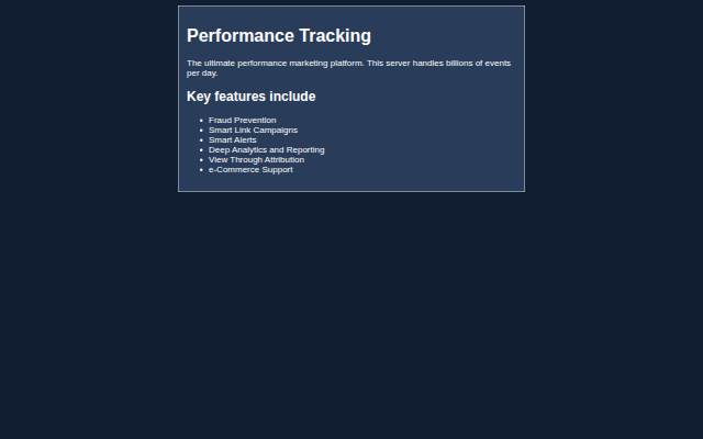 Startseite von Performance Marketing Platform