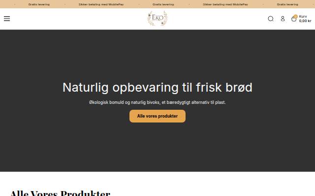 Startseite von Ekohemshop DK