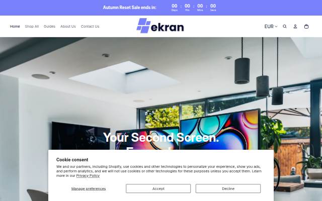 Startseite von Ekran