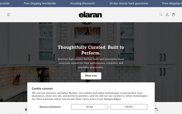 Elaran storefront