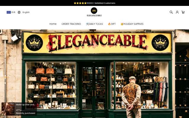 Eleganceable storefront