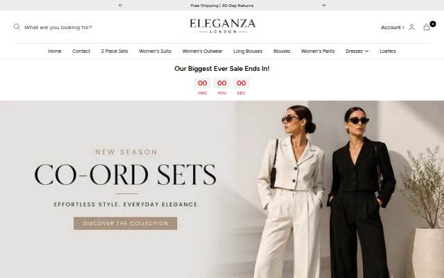 Eleganza London storefront