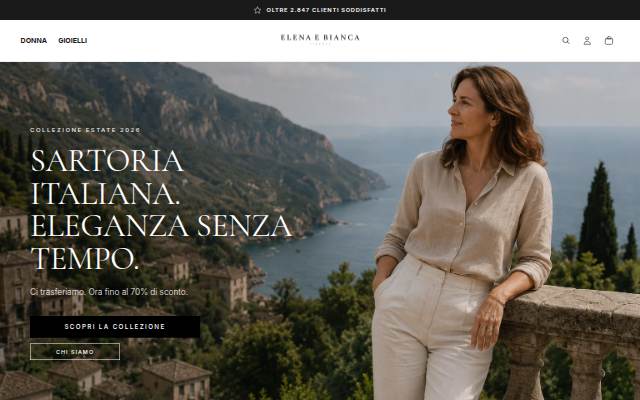 Negozio Online storefront