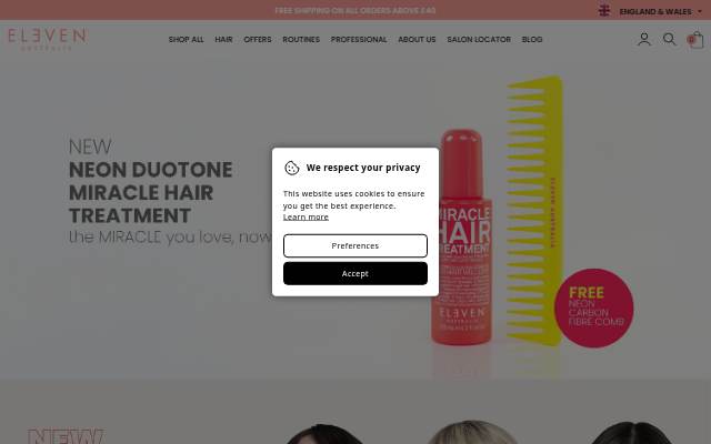Eleven Australia UK storefront