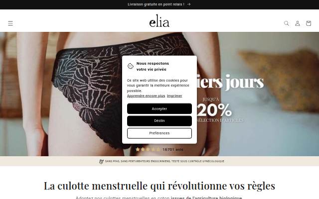 Elia Lingerie storefront