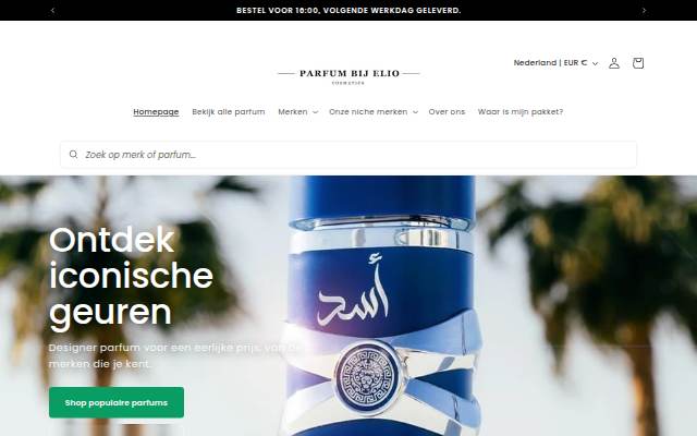 Elio Cosmetics storefront