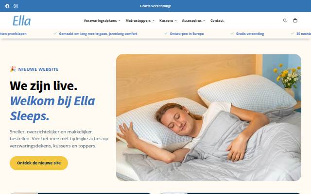 Ella Sleeps storefront