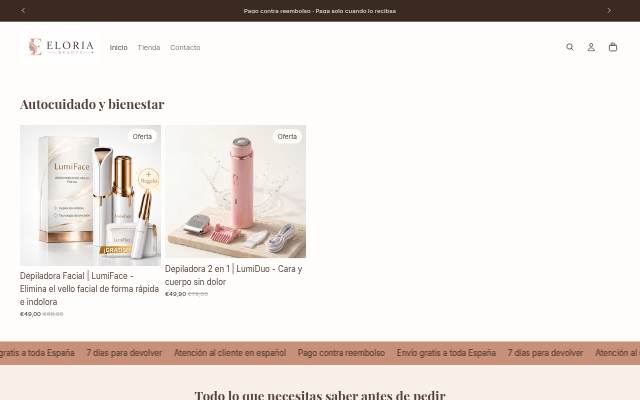 Eloria Beauty storefront