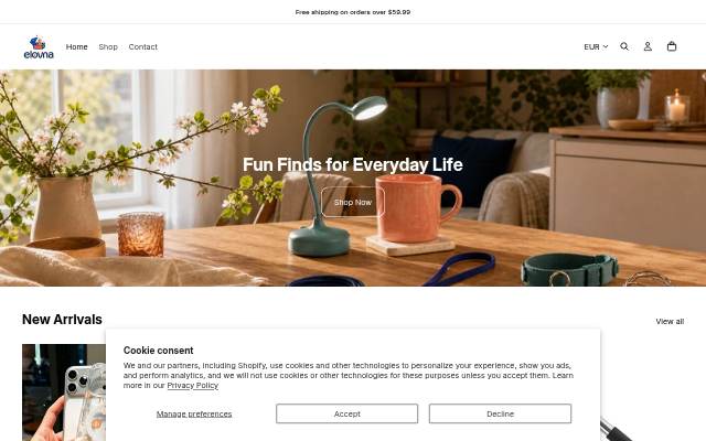 Elovna storefront