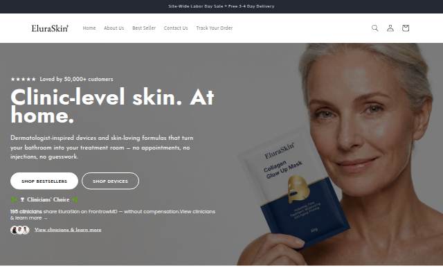 Elura Skin storefront
