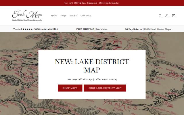 Startseite von Elvish Maps