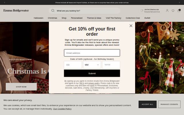 Emma Bridgewater UK storefront