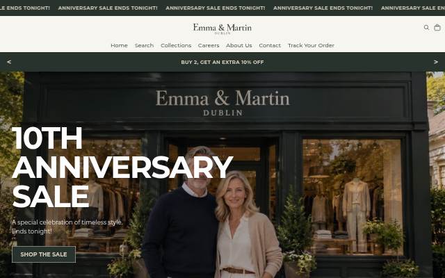 Emma &amp; Martin Dublin storefront