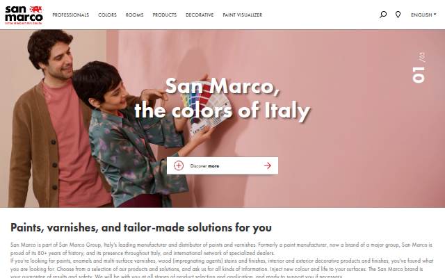 Italian paints and varnishes storefront