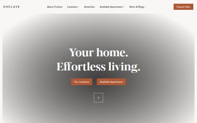 Enclave Apartments storefront