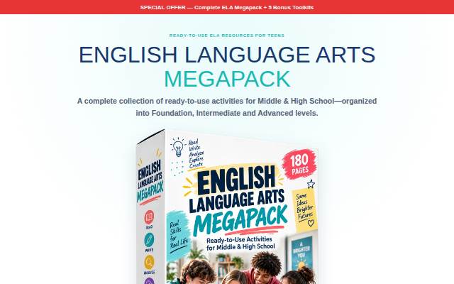 English Language Arts Megapack for Middle &amp; High School Teachers storefront