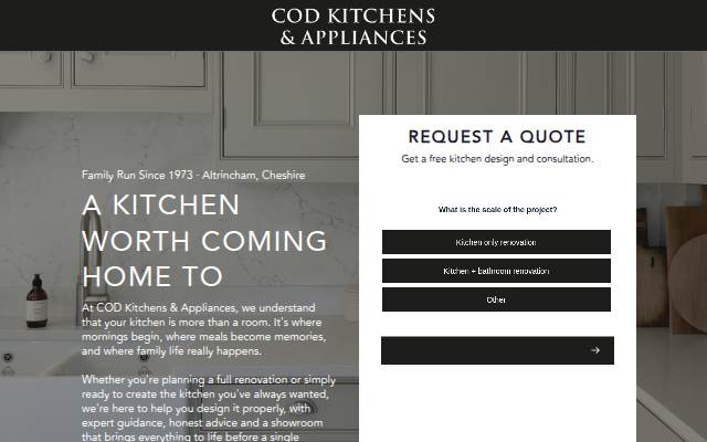 COD Kitchens storefront