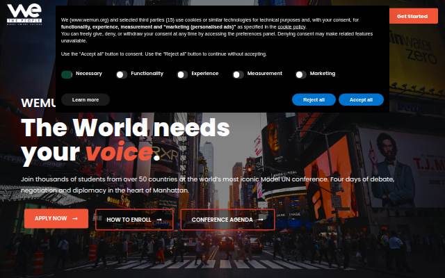 Startseite von WEMUN New York February 2027