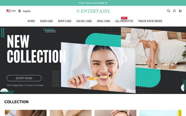ENTERTAINL storefront