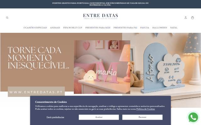 Startseite von Entre Datas