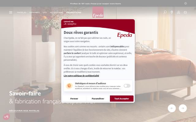 Literie Epéda : Savoir storefront