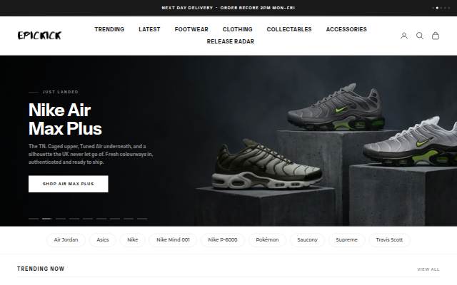 EPIC KICK storefront