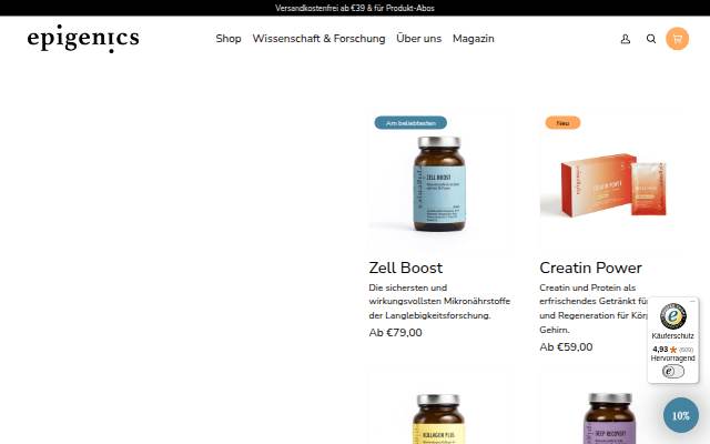 epigenics storefront