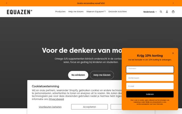 Escaparate de EQUAZEN® Benelux