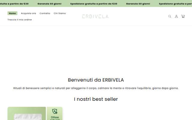 ERBIVELA storefront