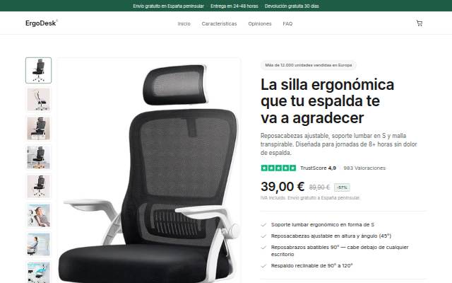 ErgoDesk storefront