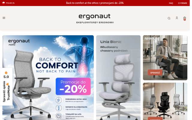 ERGONAUT | Ergonomiczne fotele biurowe storefront