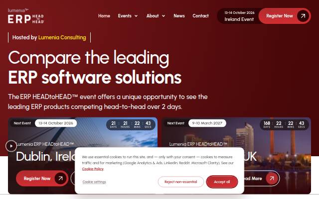 Lumenia ERP HEADtoHEAD™ storefront