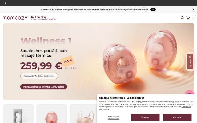 Momcozy ES storefront
