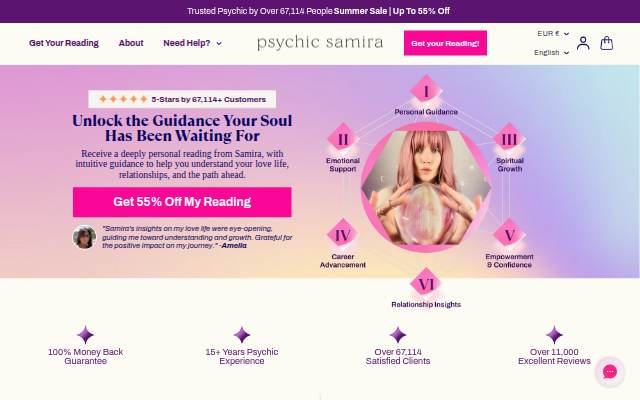 Vitrine de Psychic Samira