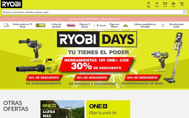 RYOBI storefront