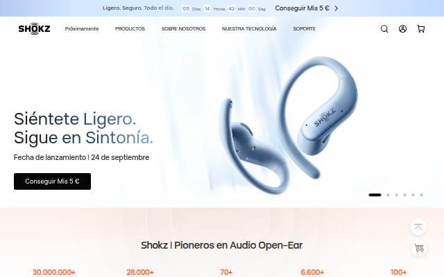 Shokz ES storefront