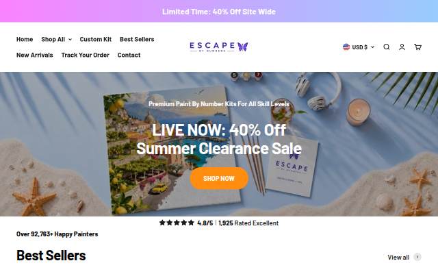 Escape by Numbers storefront