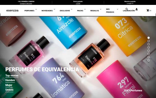 Esenzzia Perfumes storefront