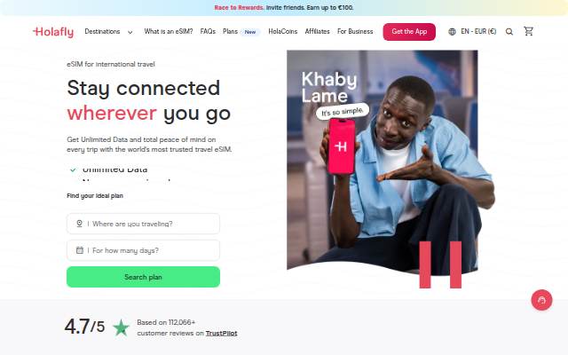 Buy eSIM for International Travel | Holafly storefront