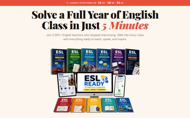 Startseite von ESL Ready