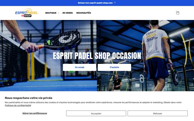 Esprit Padel Shop - Occasion storefront