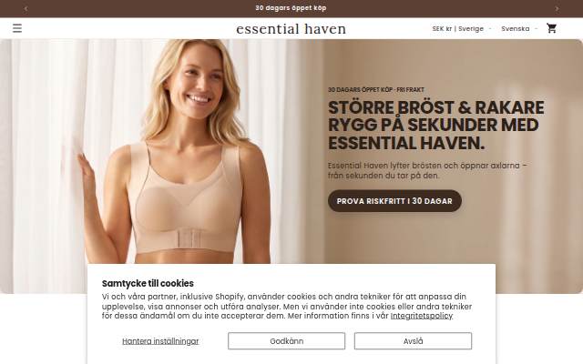 Essential Haven storefront