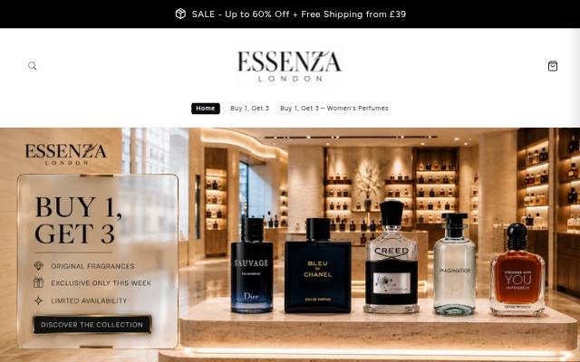 Startseite von Essenza London