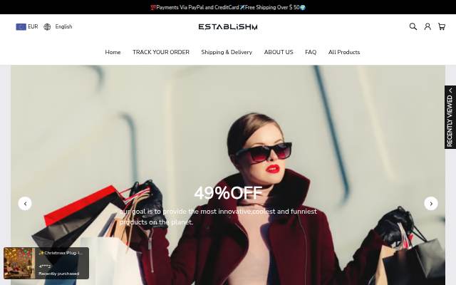 Establishm storefront